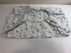 secondhand Cloud Island Fitted Crib Sheet, Giraffe’s and Monkeys