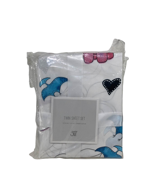 used JumpOff Jo Twin Sheet Set, Pink Dinosaur