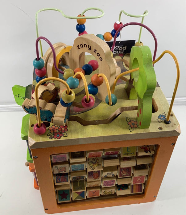 secondhand B. toys Zany Zoo Wooden Activity Cube