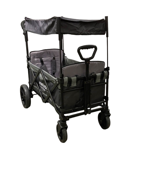 used Wonderfold X2 Push + Pull Double Stroller Wagon, Stone Gray, 2022