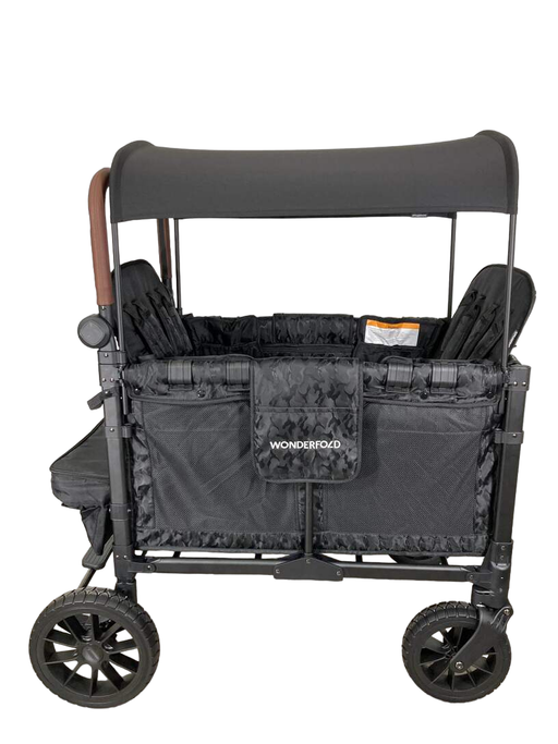 used Wonderfold W4 Luxe Quad Stroller Wagon, Elite Black Camo, 2023