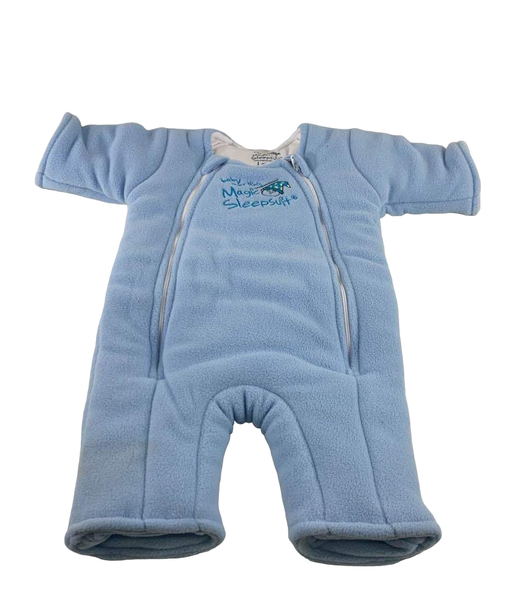 used Baby Merlin's Magic Sleepsuit, Small 3-6 Months, Fleece, Blue