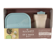 used Miniware Sip & Snack Set, Blue