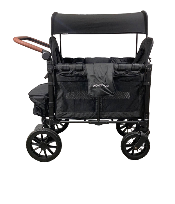 secondhand Wonderfold W2 Luxe Multifunctional Double Stroller Wagon, 2023, Volcanic Black