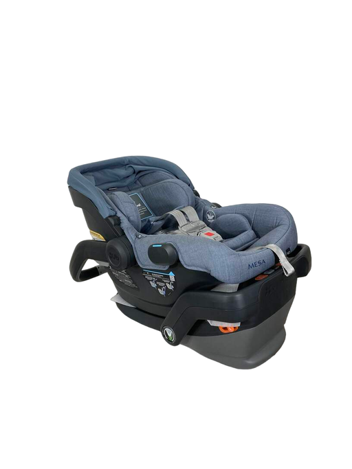 used UPPAbaby MESA V2 Infant Car Seat, 2023, Gregory (Blue Melange Merino Wool)