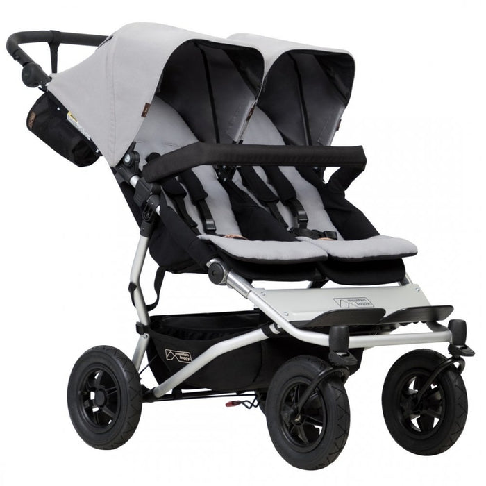 used Mountain Buggy Duet Double Stroller, 2022, Silver