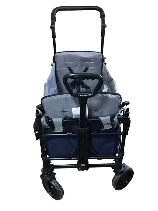 secondhand Wonderfold X2 Push + Pull Double Stroller Wagon, Navy