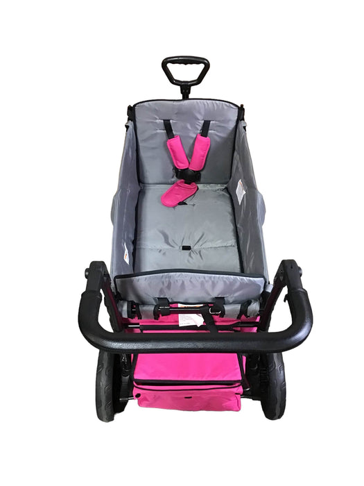 secondhand Wonderfold X2 Push + Pull Double Stroller Wagon, Pretty-n-Pink, 2021