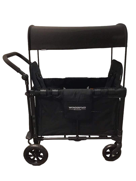 secondhand Wonderfold W2 Original Multifunctional Double Stroller Wagon, 2021, Black