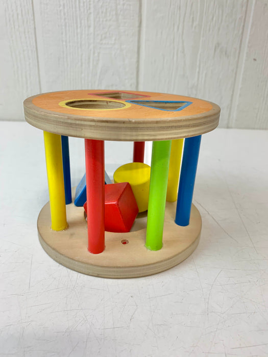 secondhand Hape Wooden Rolling Shape Sorter