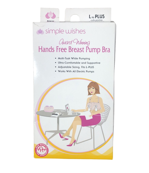 used Simple Wishes Hands Free Pumping Bra, Large to Plus Pink