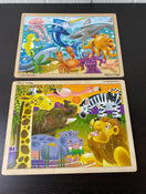 used BUNDLE Melissa & Doug Wooden Puzzles