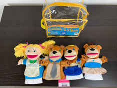 secondhand Lakeshore Goldilocks And The Three Bears Puppets