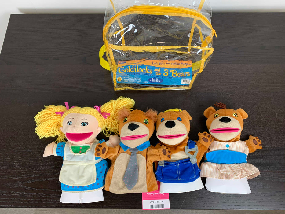 secondhand Lakeshore Goldilocks And The Three Bears Puppets