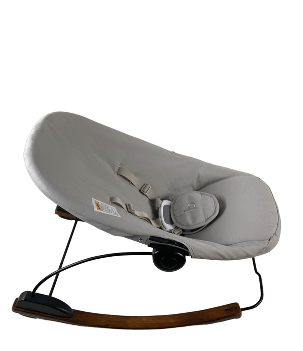 secondhand Bloom Coco Go 3-in-1 Bouncer, Frost Grey Organic, Cappuccino Wood