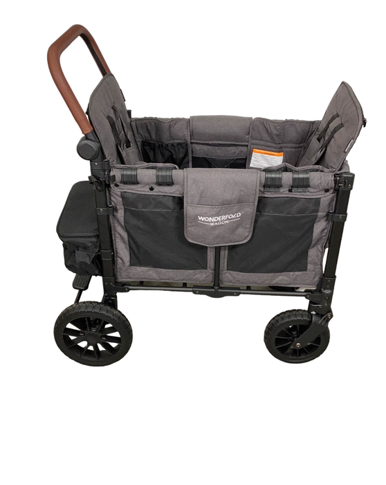 secondhand Wonderfold W2 Luxe Multifunctional Double Stroller Wagon, 2023, Charcoal Gray