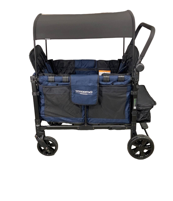 secondhand Wonderfold W4 Multifunctional Quad Stroller Wagon, 2021, Noble Navy