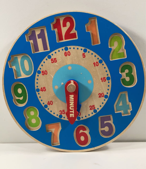 secondhand Wooden Number Educational Clock