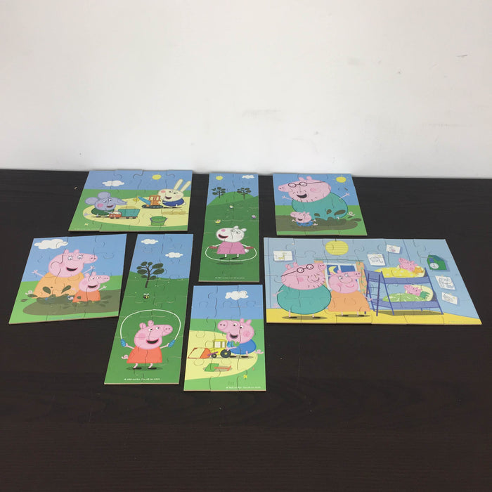 used Spin Master 7 Pack Of Wooden Jigsaw Puzzles, Peppa Pig