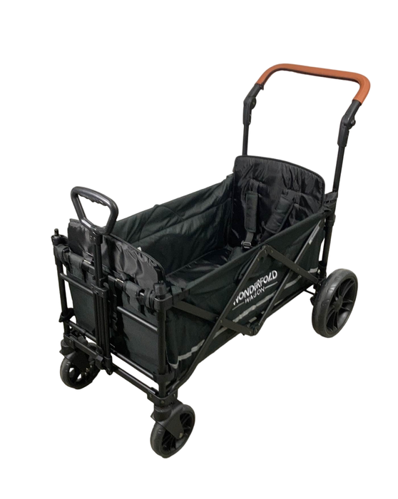 used Wonderfold X2 Push + Pull Double Stroller Wagon, Stealth Black, 2022