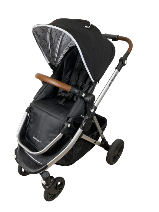 secondhand Mockingbird Single Stroller, 2023, Black, Windowpane, Silver With Penny Leather