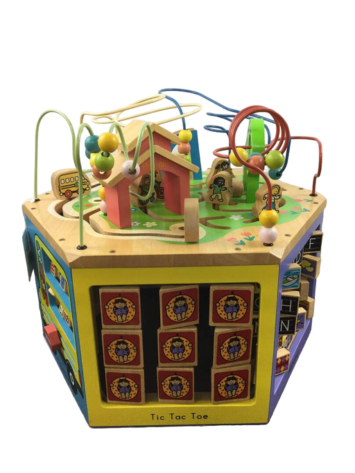 used B. toys Youniversity Wooden Activity Cube