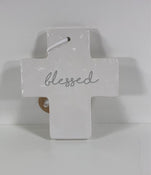 used Mud Pie Blessed Cross Decoration