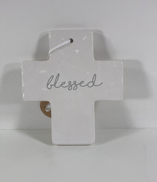 used Mud Pie Blessed Cross Decoration