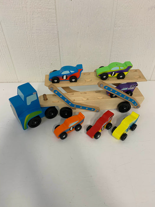 secondhand Melissa & Doug Mega Race-Car Carrier