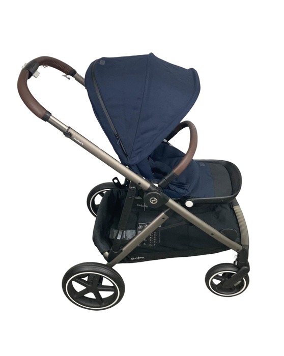 secondhand Cybex Gazelle S Modular Stroller, 2020, Taupe Frame, Navy Blue