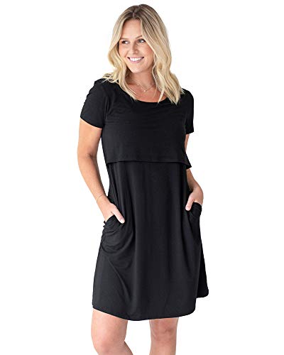 used Kindred Bravely Eleanora Bamboo Maternity & Nursing Lounge Dress, Size XL