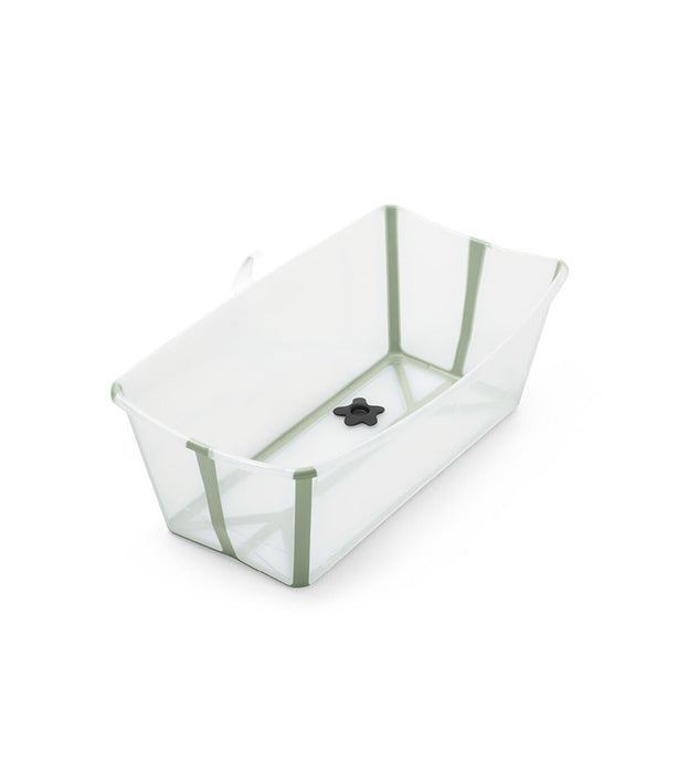 used Stokke Flexi Bath Foldable Baby Bathtub, Transparent Green, Regular