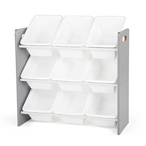 Humble Crew Inspire Toy Storage Organizer With Bins, Grey/White