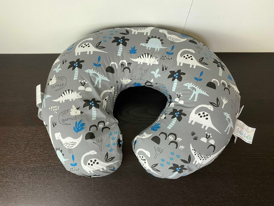 used Boppy Nursing Pillow, Gray Dinosaurs