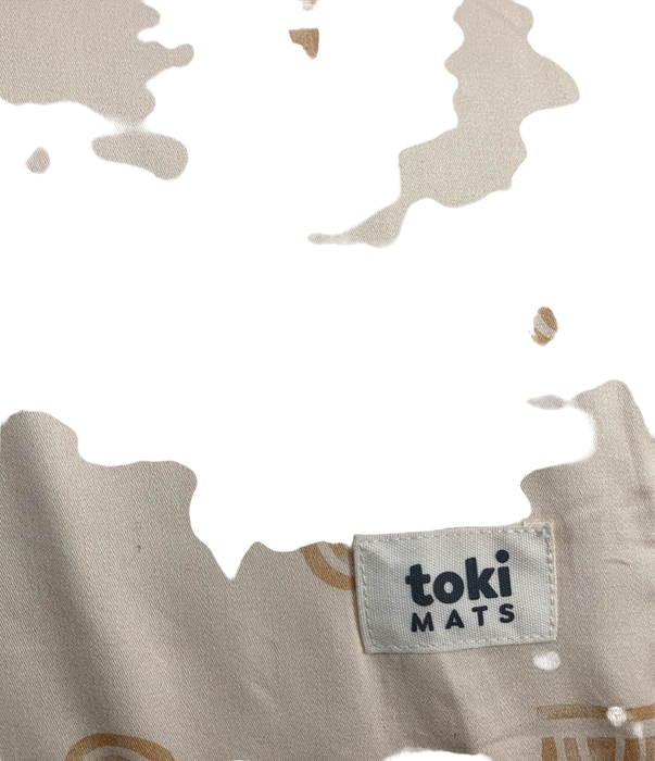 secondhand Toki Mats Mega Padded Play Mat 55" x 55", Rainbow Stamp in Cream