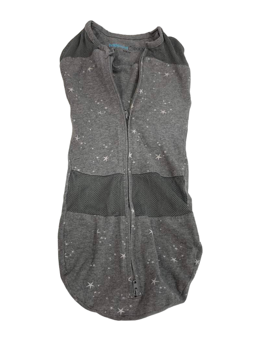 used Happiest Baby Sleepea Swaddle, Small, Graphite Gray Stars