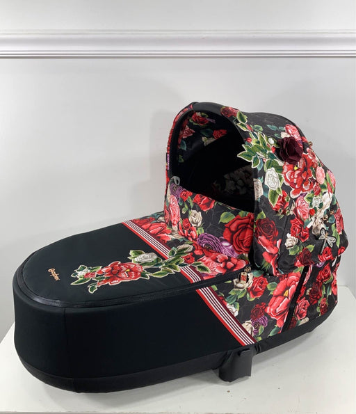 used Cybex PRIAM Lux Carry Cot, Spring Blossom Dark