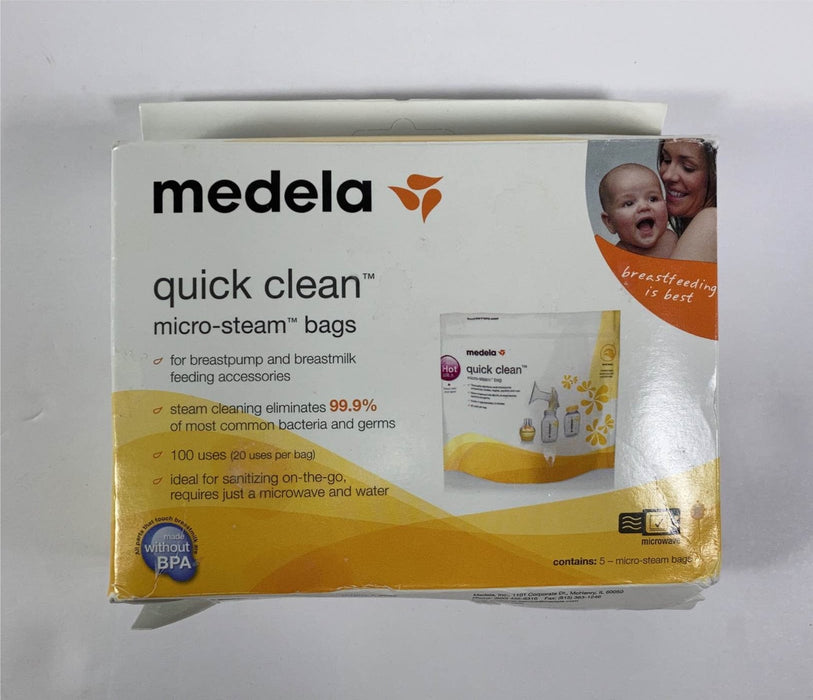 used Medela Quick Clean Micro Steam Bags, Box of 5