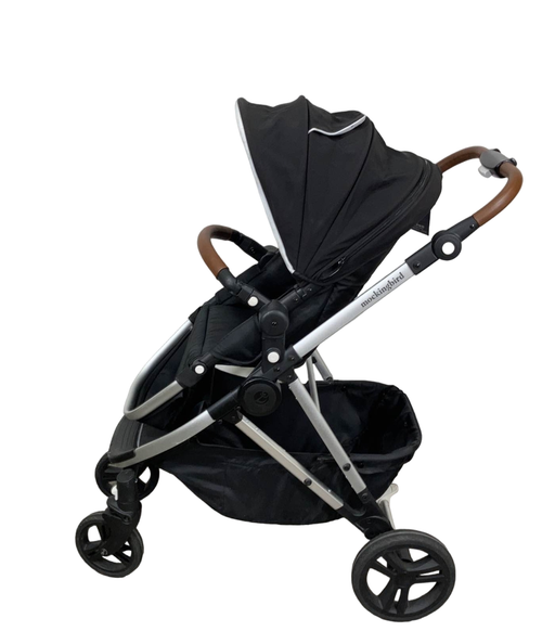 secondhand Mockingbird Single to Double Stroller, 2021, Silver with Penny Leather, Watercolor Drops, Black