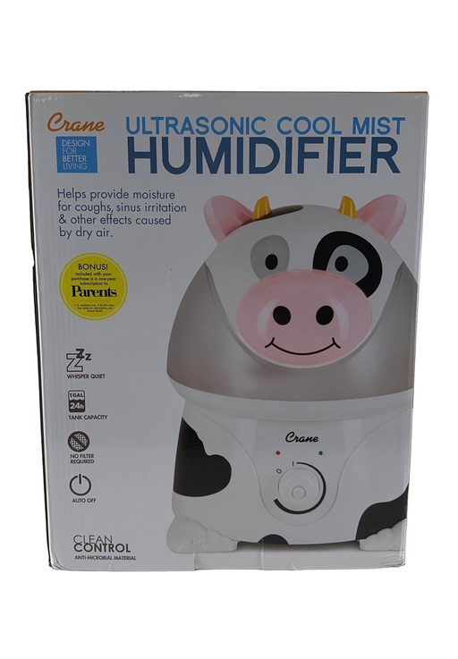 used Crane Filter-Free Cool Mist Humidifier For Kids, Cow