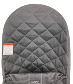 used BabyBjorn Bouncer Bliss, Dark Gray Frame, Black Cotton Classic Quilt