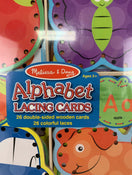 secondhand Melissa & Doug Alphabet Lacing Cards