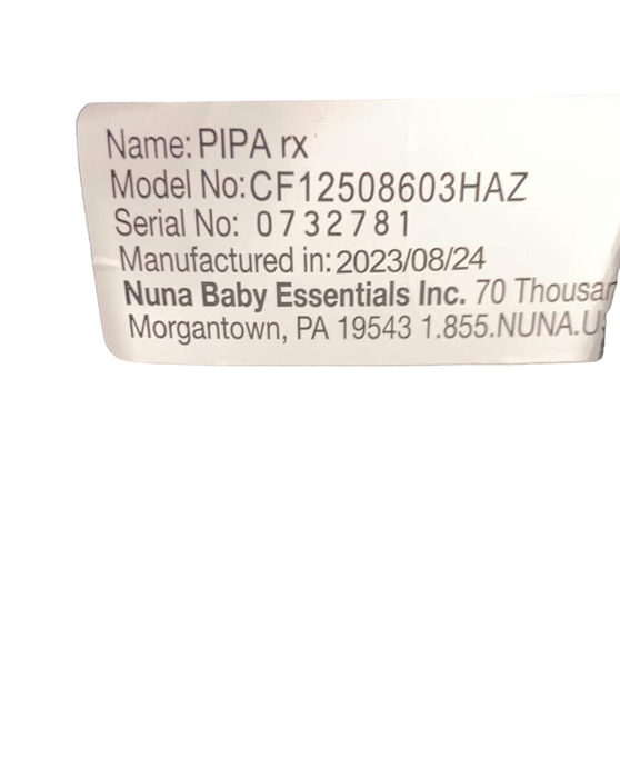 Nuna PIPA rx Infant Car Seat with RELX Base, Hazelwood, 2023