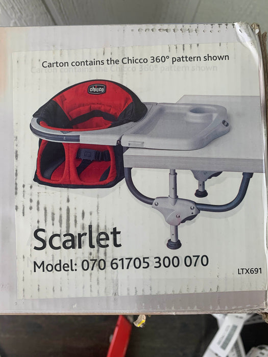 secondhand Chicco 360 Hook On High Chair, Scarlet