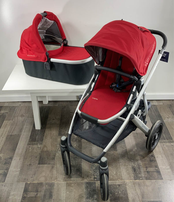 secondhand HIDDEN NEED PHOTOS WITH BASSINET ADDED UPPAbaby VISTA Stroller, Denny (Red Melange), 2018