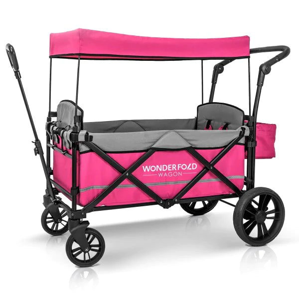 used Wonderfold X2 Push + Pull Double Stroller Wagon, Pretty-n-Pink, 2023