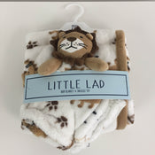 used Little Lad Baby Blanket And Snuggle Toy, Lion