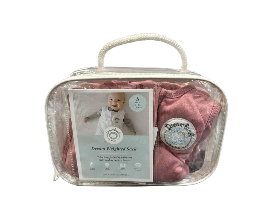 used Dreamland Weighted Sleep Sack, 0-6 months, Dusty Rose