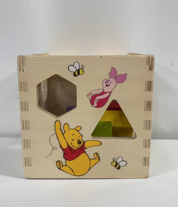 Melissa & Doug Winnie The Pooh Wooden Shape Sorting Cube