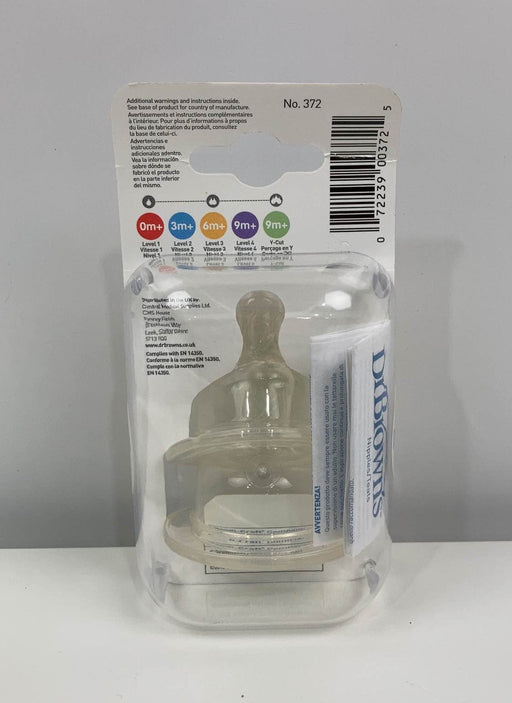 secondhand Dr. Brown's Baby Bottle Nipples 2-Pack, Level 2 (3m+, Medium Flow)